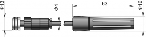 DIGIS/M-1,  数字式温湿度探针, 10米