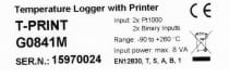 T-PRINT - G0841M半挂车用温度记录仪,内置打印机与GSM模块
