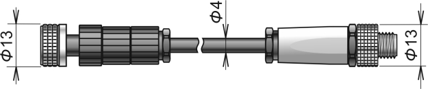 Extension cable for DIGIS and DIGIL probes with ELKA connector - 2 meters