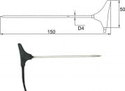 2091-250/0, 刺入式温度探针,2米,无连接器