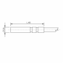Temperature probe Pt1000TG8Ex/0, without connector, for ATEX zone II, cable 15 meters