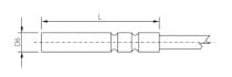 Pt1000TR050S/0, 温度探针, 1米,无连接器 - kopie - kopie