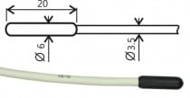 Pt1000TR160/E, 温度探针, 10米,带ELKA连接器