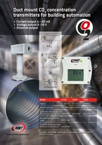 T5545网络传感器 -管道安装型远程二氧化碳浓度传感器,以太网接口